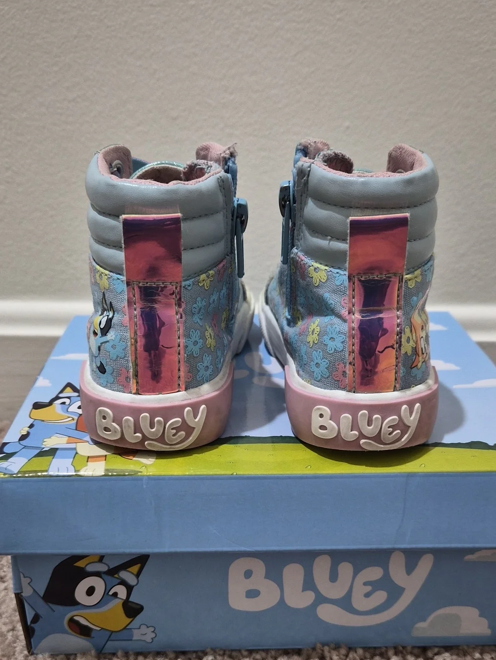 Girls Bluey High-Top Sneakers